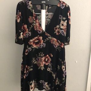 Black floral dress